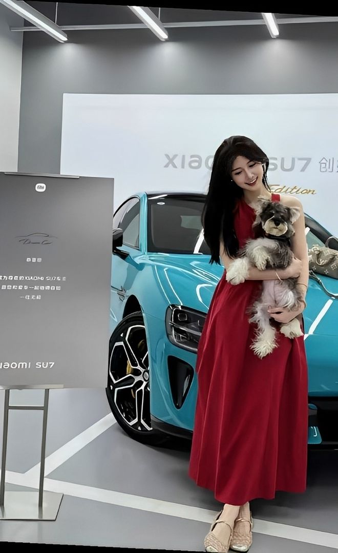 车主质量都这么高的吗？仙女也就长这样吧冰球突破豪华版app小米SU7的美女(图7)